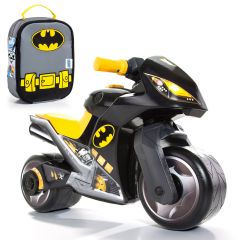 Lauflernhilfe Motorrad Molto Cross Batman + Isolierte Kinder-Lunchbag