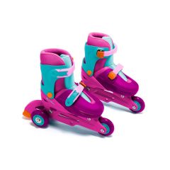 Rollers à roues alignées pour enfants 3 in line Skates Rose 22218
