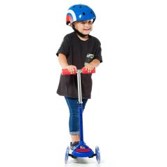 Kinderroller mit Lichtern - Maxi Scooter Blau
