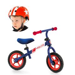 Bicicletta senza pedali - Minibike Blu + Casco Rosso Star