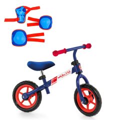 Bicicletta senza pedali - Minibike Blu + Protezioni Blu