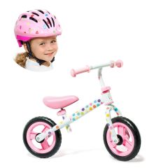 Kinderlaufrad ohne Pedale Minibike Rosa + Pinker Helm MLT 20212/WEB1